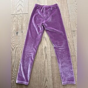 NWT Maggie Rey Purple Velvet Kids Leggings size 6y.  Brand new never worn